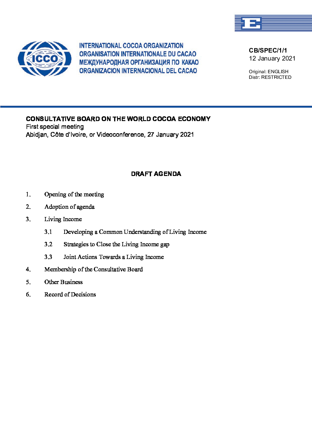 CB-SPEC-1-1 Draft Agenda – English